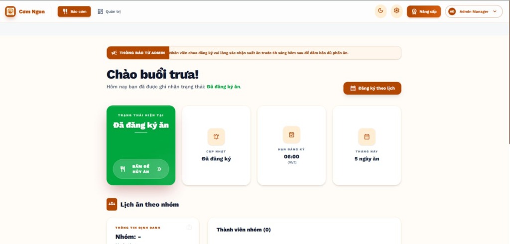 Cơm Ngon - Nhân viên đặt cơm online nhanh chóng